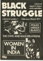 Front cover of Black Struggle, vol 2, no1, February/March 1977.